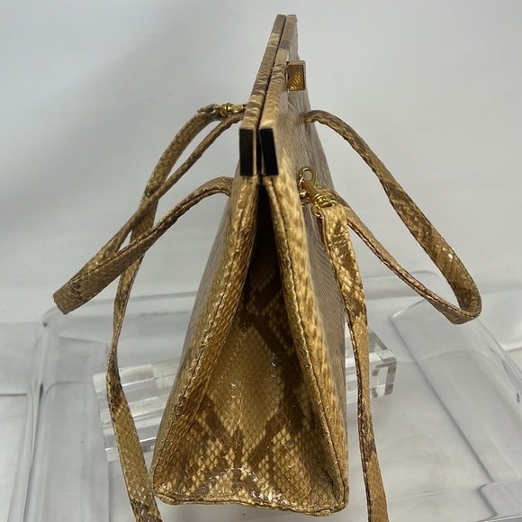 Susan Gail Python Structured Hand Bag Shoulder Bag - Picture 9 of 12